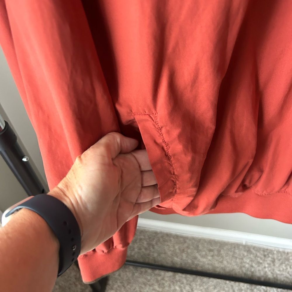 Cabela’s Men’s Rust Orange Outdoor V-neck Long Sleeve Pullover Shirt Size Large - Picture 7 of 7